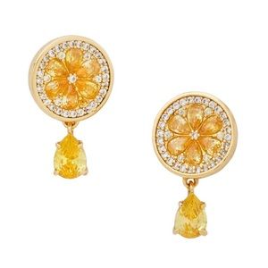 Kate Spade Pavé Lemon Drop Earrings NWOT dust bag included